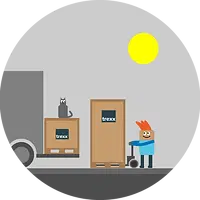 Man and truck